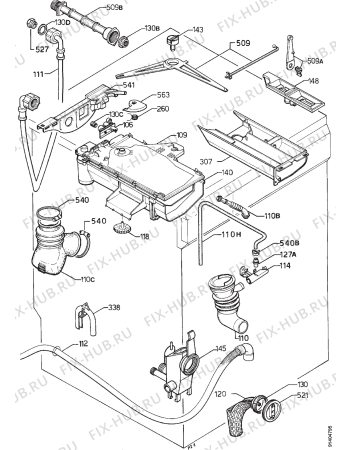 Взрыв-схема стиральной машины Electrolux WH3875 - Схема узла Hydraulic System 272