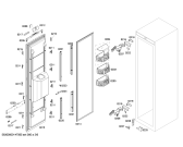 Схема №2 T24ID80NLP с изображением Дверь морозильной камеры для холодильника Bosch 00246882