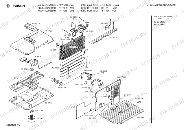 Взрыв-схема холодильника Bosch KSU4102GB - Схема узла 02