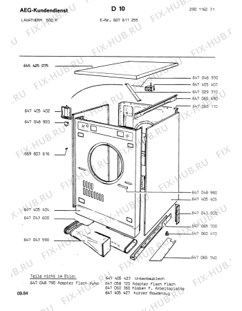 Взрыв-схема стиральной машины Aeg LTH9306 - Схема узла Housing 001