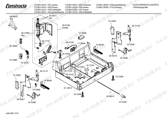 Схема №3 3VI422BB VI422 с изображением Внешняя дверь для посудомойки Bosch 00216072