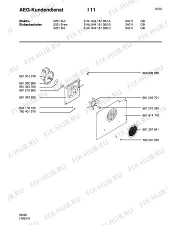 Взрыв-схема плиты (духовки) Aeg 5201B-D GB - Схема узла Section4