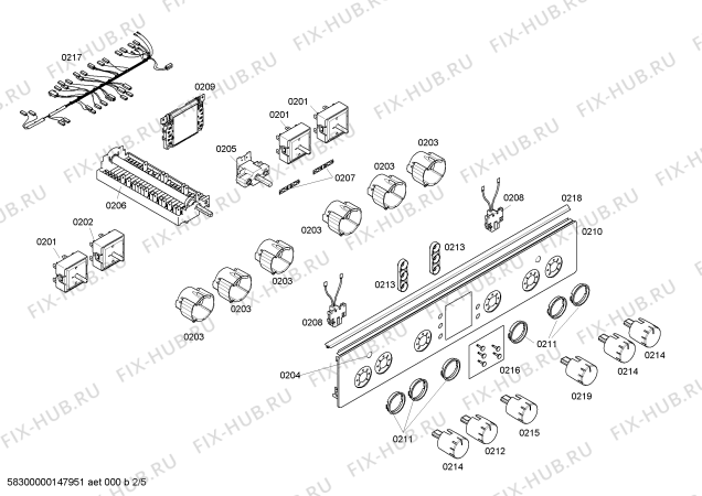 Схема №2 HCE543220B с изображением Ручка переключателя для духового шкафа Bosch 00619922