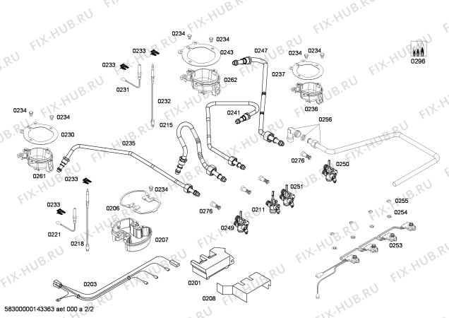 Схема №1 EC645HB90Y ENC.EC645HB90Y 3G+1W SE60F IH5 с изображением Термоэлемент для электропечи Siemens 00616438