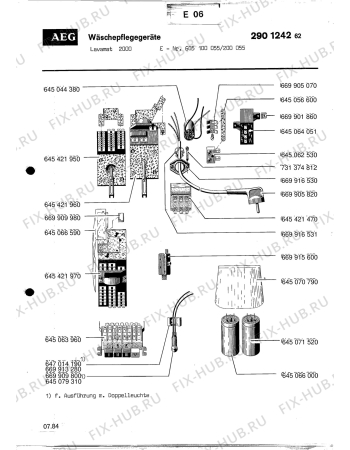 Взрыв-схема посудомоечной машины Aeg LAV2000 - Схема узла Section7