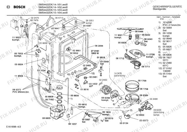 Схема №3 SMS4422DK с изображением Панель для посудомоечной машины Bosch 00288320