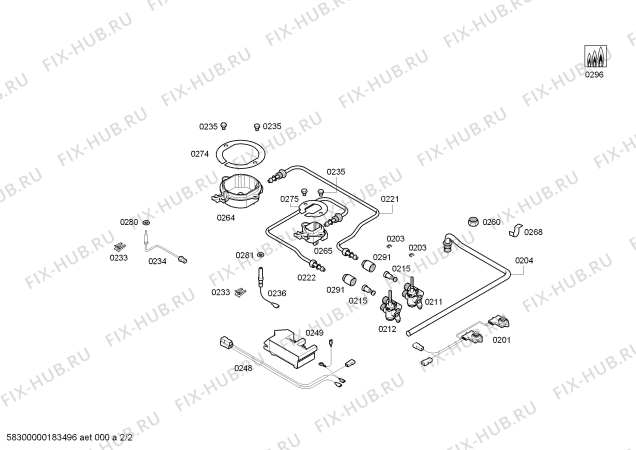 Взрыв-схема плиты (духовки) Bosch PCD345DK 2G BO30F - Схема узла 02