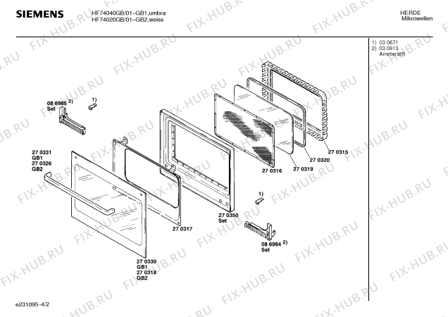 Схема №3 HF74040GB HF74040 с изображением Проволочное сопротивление для микроволновки Siemens 00031366