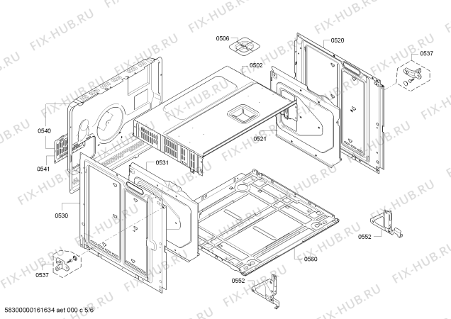 Схема №4 HB76GB560 с изображением Модуль управления, запрограммированный для плиты (духовки) Siemens 00708729