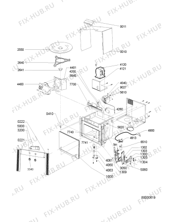 Схема №1 AMW 430 IX с изображением Дверца для микроволновки Whirlpool 481244269565