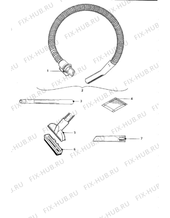 Взрыв-схема пылесоса Electrolux Z1260 - Схема узла Hose