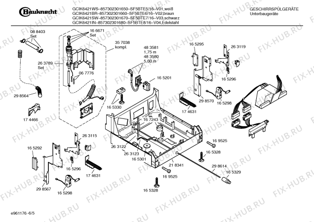 Схема №3 SF5BTE6 GCIK6421BR с изображением Вкладыш в панель для посудомойки Bosch 00366662