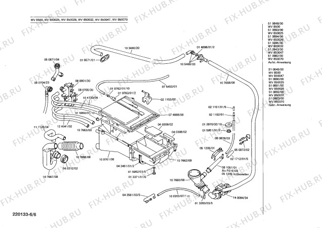 Взрыв-схема стиральной машины Siemens WV850025 - Схема узла 06