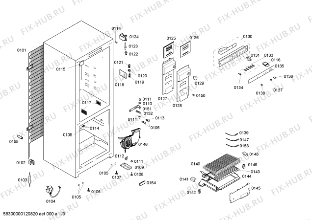 Схема №2 KDN32V00 с изображением Поднос для холодильной камеры Bosch 00660575