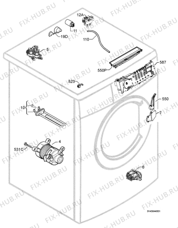 Взрыв-схема стиральной машины Aeg Electrolux L64640L - Схема узла Electrical equipment 268