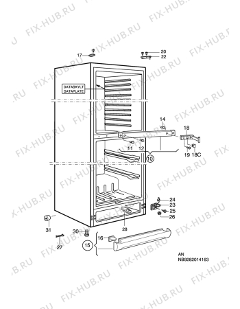 Взрыв-схема холодильника Electrolux ER8510B - Схема узла C10 Cabinet