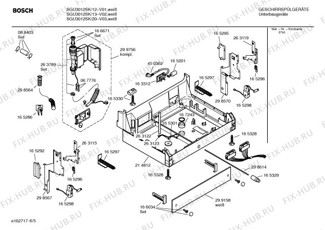 Схема №4 SHU3012SK с изображением Инструкция по эксплуатации для посудомоечной машины Bosch 00521313