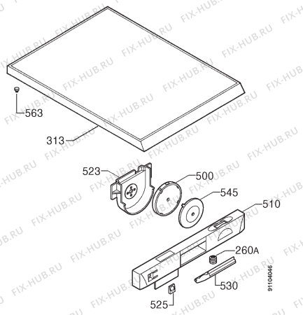 Взрыв-схема посудомоечной машины Zanussi DWS484 - Схема узла Command panel 037