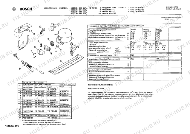 Взрыв-схема холодильника Bosch 0700254090 KS252ZL - Схема узла 02