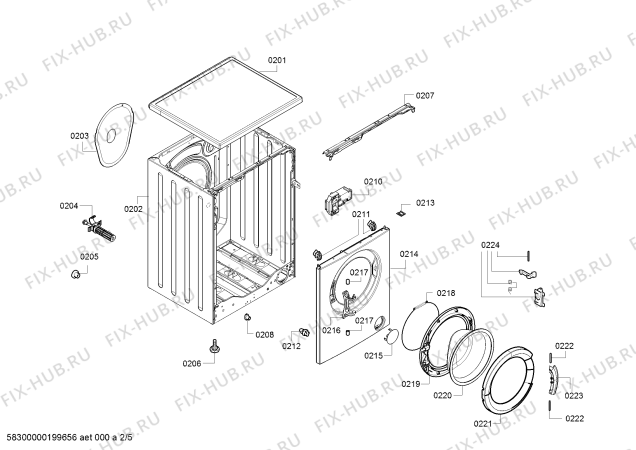 Схема №1 1KWF61418C KWF61418CH с изображением Наклейка для стиралки Bosch 10003153