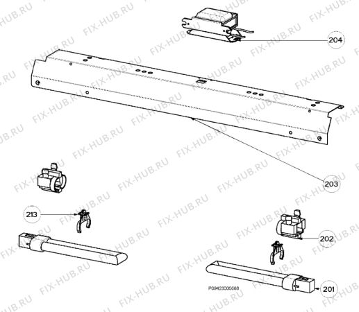 Взрыв-схема вытяжки Electrolux EFP60033X - Схема узла Section 3