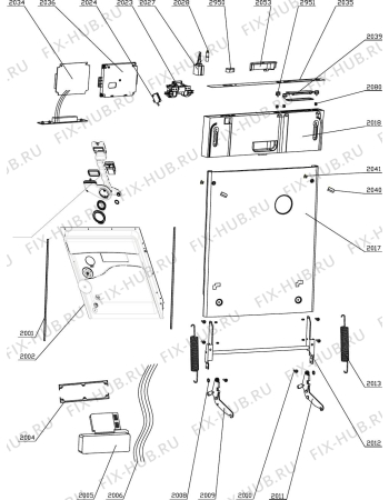 Схема №1 DEDW97FI с изображением Пружинка для электропосудомоечной машины DELONGHI DAU1590730