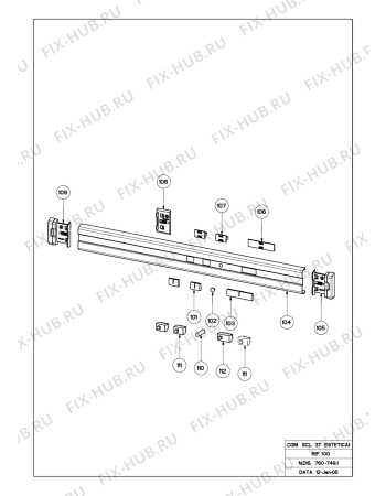 Взрыв-схема вытяжки Beko BEKO CFB 6436 X 60 CM STANDART HOOD (8905040200) - CFB6436.X2