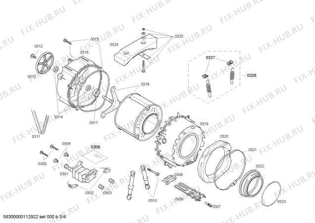 Схема №2 WM5SH05CH Spirit 4120 eco с изображением Ручка для стиралки Bosch 00481965