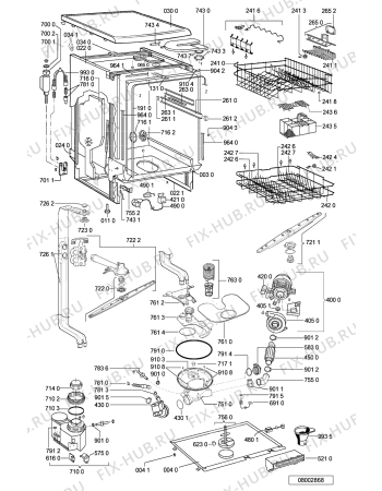 Схема №1 ADP 1740 WH с изображением Панель для посудомоечной машины Whirlpool 481245371722