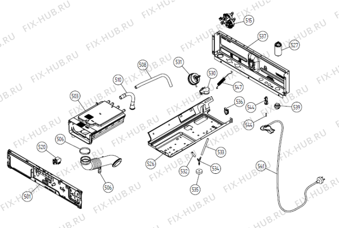 Схема №4 W6222 US   -Titan (340790, WM25.3) с изображением Декоративная панель для стиральной машины Gorenje 190500