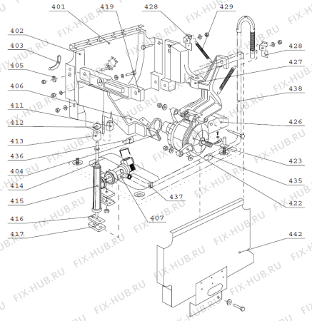 Взрыв-схема стиральной машины Gorenje Compact 1000 Ekolife W400A01A FI   -White compact (900002882, W400A01A) - Схема узла 04