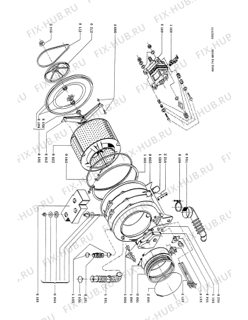 Схема №2 AWL 377 с изображением Обшивка для стиральной машины Whirlpool 481945319727