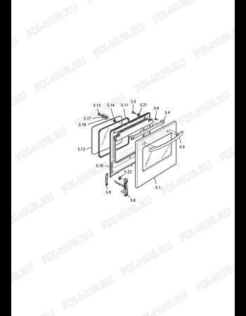 Взрыв-схема плиты (духовки) DELONGHI TGX 664/1 A - Схема узла 3