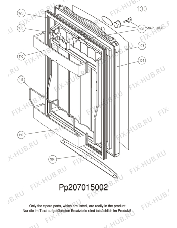 Взрыв-схема холодильника Electrolux WA3140 (Elux) - Схема узла C10 Door