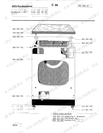 Взрыв-схема посудомоечной машины Rondo (N Rn) RONDOROYAL L 809 T - Схема узла Section1