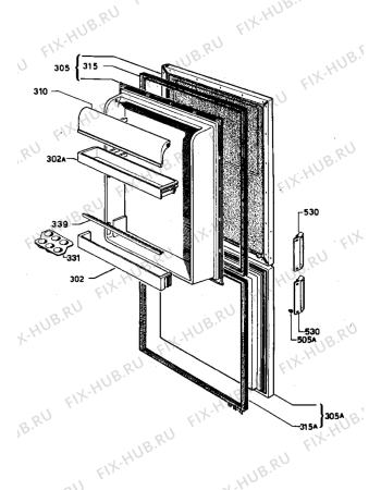 Взрыв-схема холодильника Zanussi Z918/8RS - Схема узла Refrigerator door