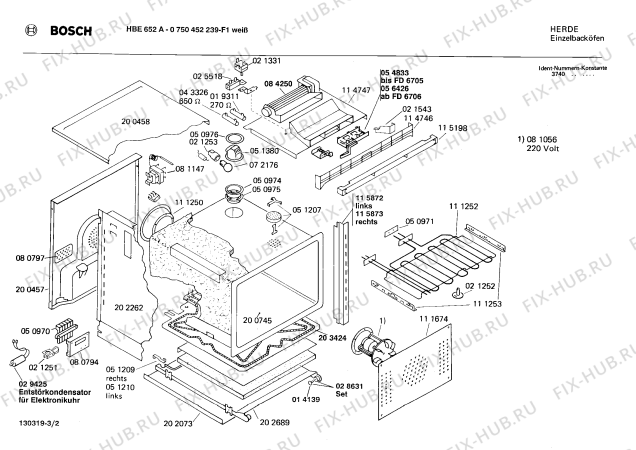 Схема №1 0750452176 HBE632K с изображением Крышка для электропечи Bosch 00117293