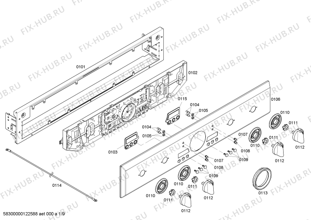 Схема №4 PODM301J с изображением Плата для духового шкафа Bosch 00608069