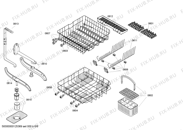 Схема №2 SE25E258EU с изображением Краткая инструкция для посудомойки Siemens 00543438