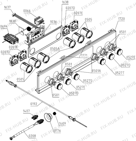 Взрыв-схема плиты (духовки) Gorenje EC6352XPA (594002, FR6A4E-AEH42) - Схема узла 03