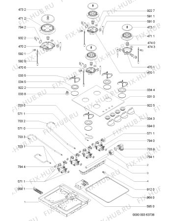 Схема №1 AKM 407/NB с изображением Затычка для плиты (духовки) Whirlpool 481244039692