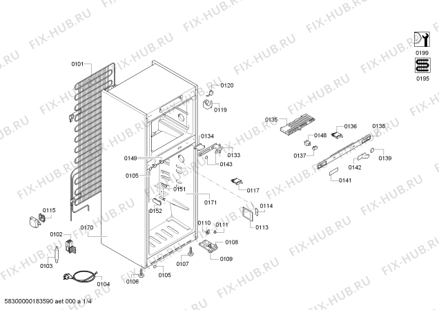 Схема №1 BD2046H2IN с изображением Силовой модуль для холодильника Bosch 11005603