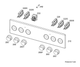 Схема №4 40095FA-WN с изображением Клавиша для плиты (духовки) Aeg 140045732033