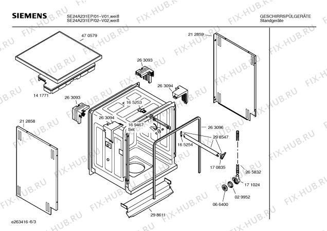 Схема №2 SE24A231EP с изображением Панель управления для посудомоечной машины Siemens 00433718