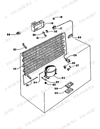 Взрыв-схема холодильника Zanussi ZA29KFA - Схема узла Cooling system 017