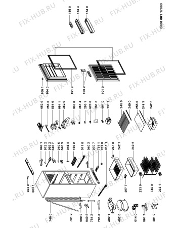 Схема №1 CFF 933/01 с изображением Фиксатор для холодильника Whirlpool 481241879919