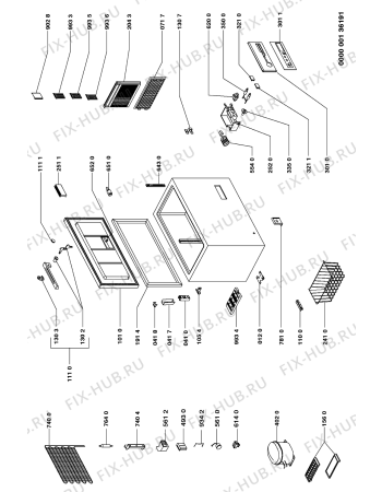 Схема №1 GTMH 3849/2 SPC с изображением Дверца для холодильника Whirlpool 481944268732