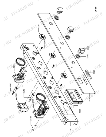 Схема №2 AKP 802 WH с изображением Клавиша для электропечи Whirlpool 480121104596