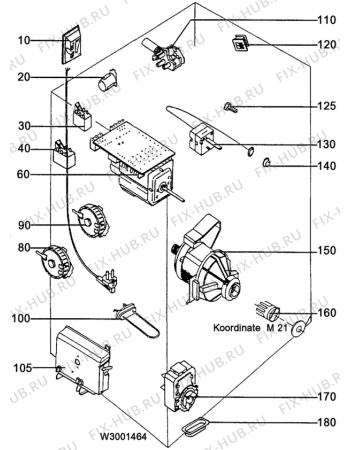 Взрыв-схема стиральной машины Aeg L538-W - Схема узла W30 Electrical details DGN O