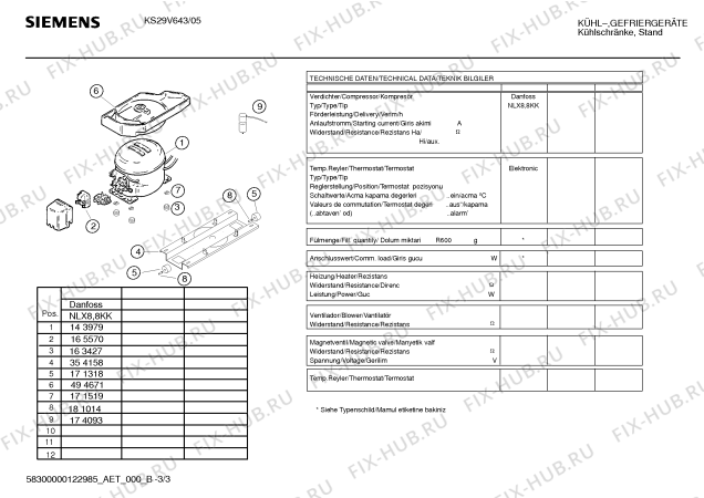 Схема №1 KS29V643 с изображением Дверь для холодильной камеры Siemens 00245472